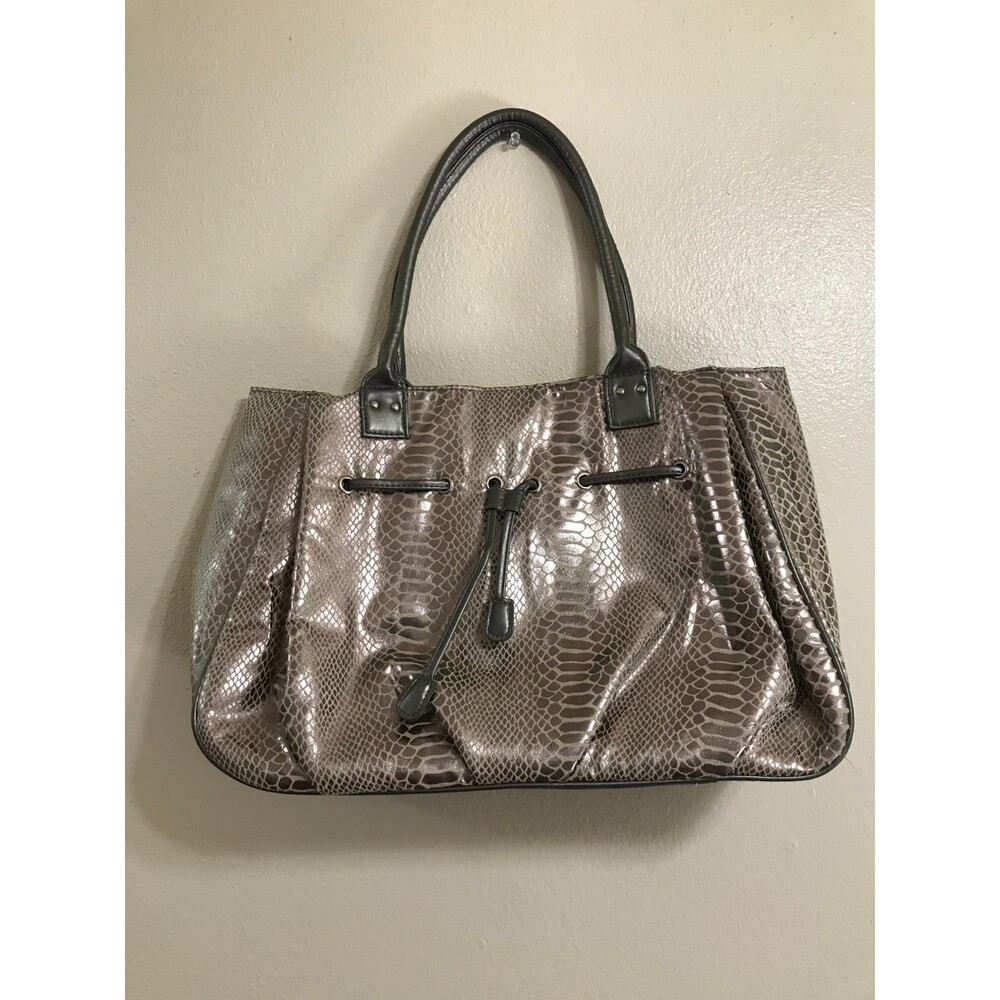 Reb'l Fleur Faux Snakeskin Iridescent Tote